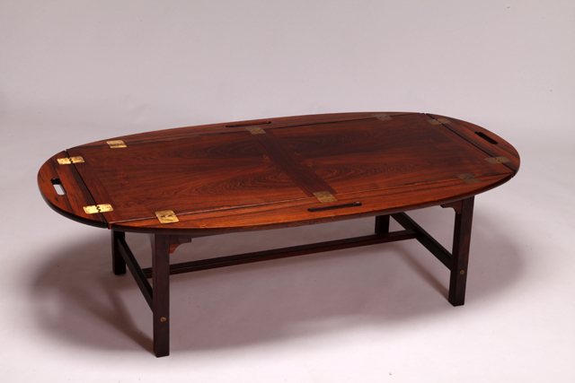 Serving table in rosewood with flip up sides