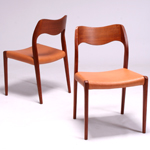 Dining chairs Model 71 by N. O. Møller