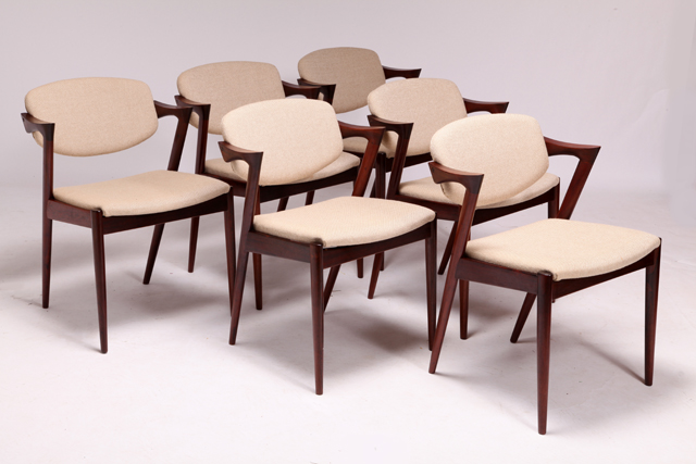 No42 chairs in rosewood by Kai Kristiansen