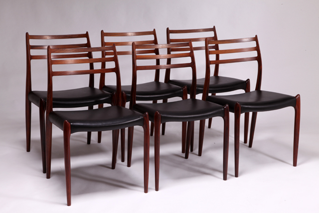 Model 78 dining chair in rosewood by Niels O. Moller