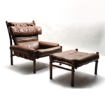 Inca armchair and ottoman