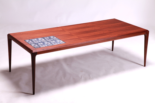 Coffee table with tiles by Johannes Andersen