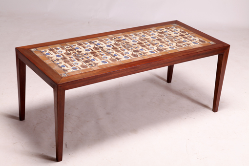 Coffee table with tiles from Royal Copenhagen