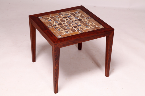 Coffee table with Royal Copenhagen tiles by Severin Hansen Jr.