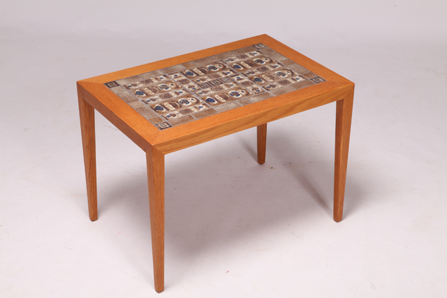 Small coffee table with Royal Copenhagen tiles by Severin Hansen Jr.