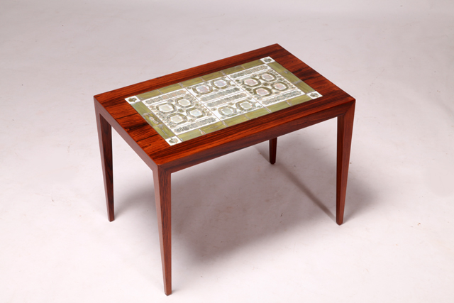 Small coffee table with Royal Copenhagen tiles by Severin Hansen Jr.