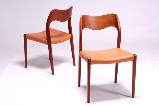 Dining chairs Model 71 by N. O. Møller