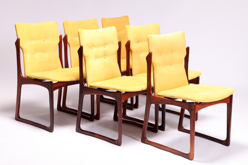 Dining chairs in rosewood
