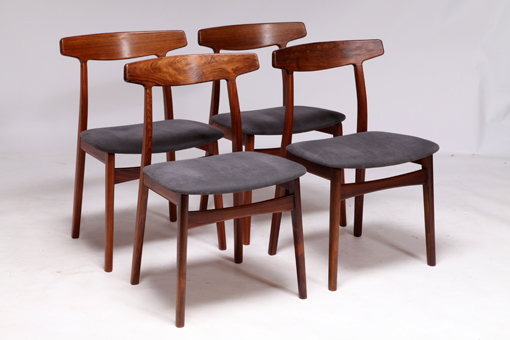 Model 60 dining chairs in rosewood by Henning Kjærnulf