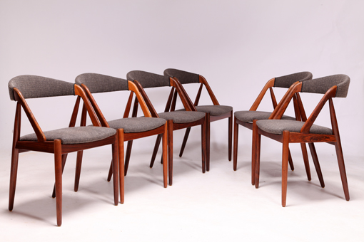 Dining chairs in rosewood by Kai Kristiansen