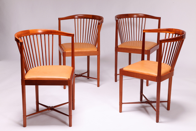 King of diamonds chairs in mahogany by Børge Mogensen