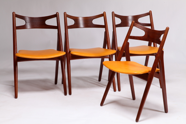 Model CH29 Sawbuck chair in teak by Hans J. Wegner