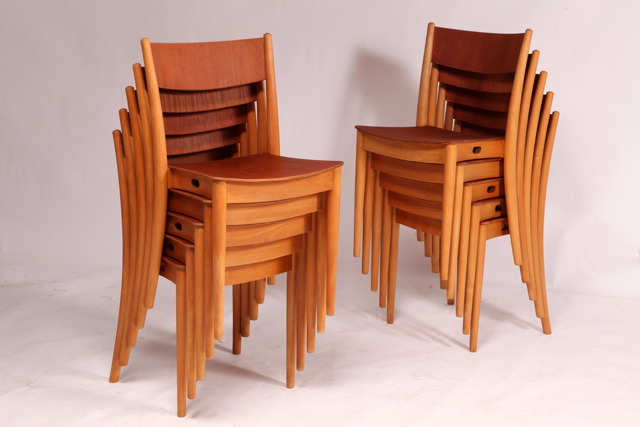 Portex stackable chair by Peter Hvidt & Orla Mølgaard-Nielsen