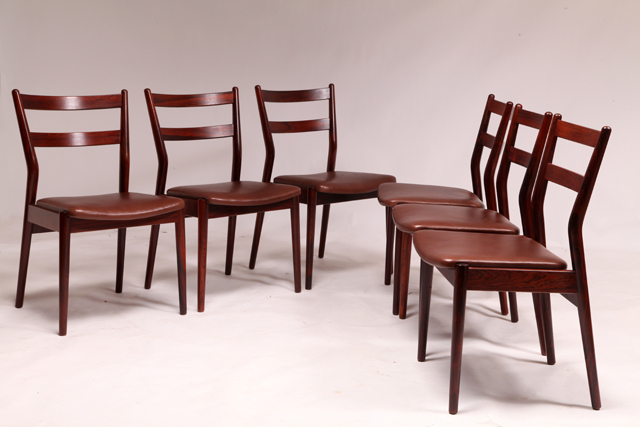 Model 59 dining chair in rosewood by Helge Sibast