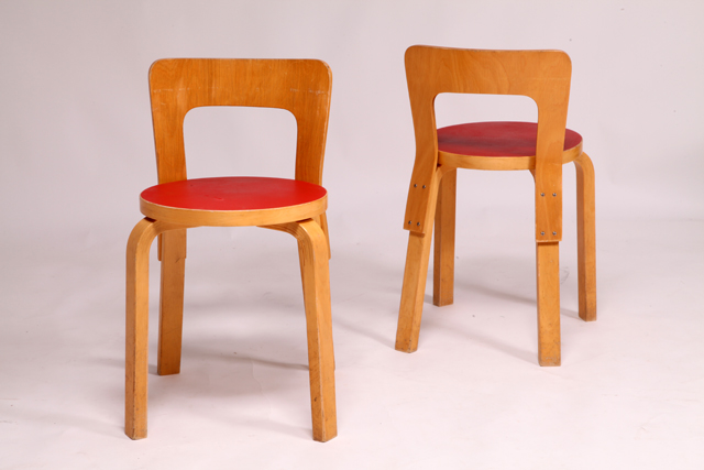 Model 65 dining chair by Alvar Aalto