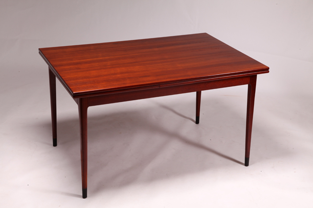 Model 12 extending dining table in teak by Niels O. Møller