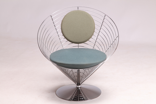 Wire cone chair model V-8800 by Verner Panton