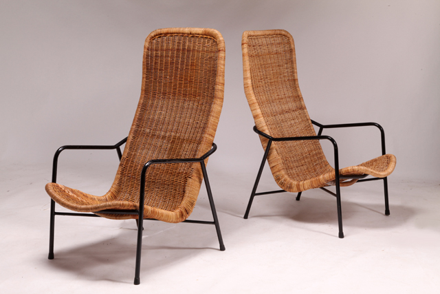 Model 514a rattan easy chair by Dirk van Sliedregt