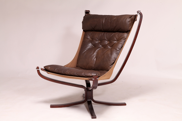 High back falcon chair by Sigurd Ressell