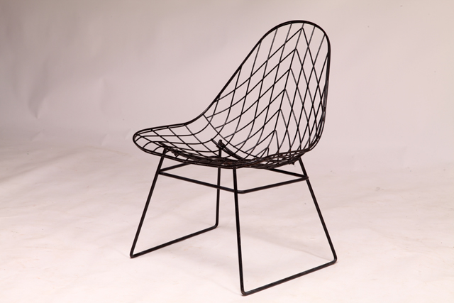 Wire leaf pattern lounge chair by Cees Braakman and A. Dekker