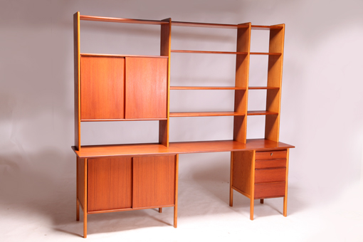 Bookshelf with desk by Bertil Fridhagen