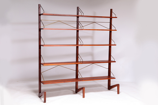 Free standing shelving system by Poul Cadovius