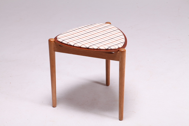 Three legged reversible stool & side table by Hans Olsen