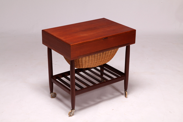 Sewing table in teak by Ejvind A. Johansson