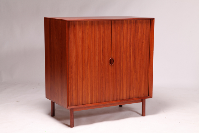 Cabinet with tambour doors by Peter Hvidt