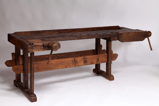 Antique Danish carpenter’s workbench