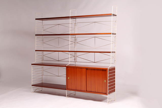 Free standing shelving unit by Kajsa & Nisse Strinning