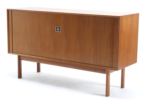 Sideboard with roll front doors by Arne Vodder