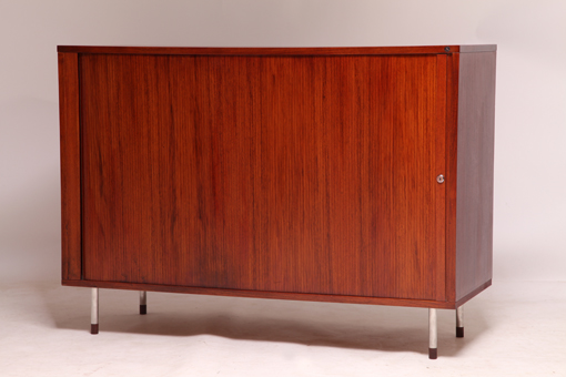 Rosewood cabinet with roller shutter doors by Marius Byrialsen