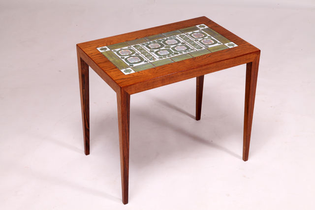 Small coffee table with Royal Copenhagen tiles by Severin Hansen Jr.