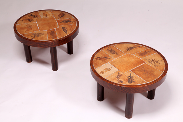 Guarrigue small round coffee table by Roger Capron