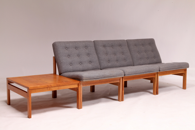 Moduline sofa in oak by Ole Gjerløv-Knudsen & Torben Lind