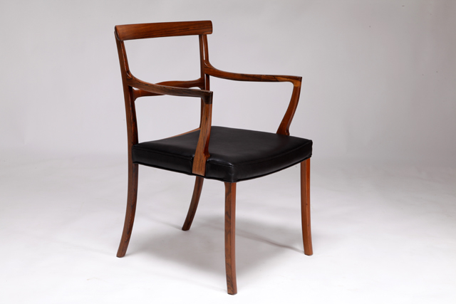 Armchair in Brazilian rosewood by Ole Wanscher