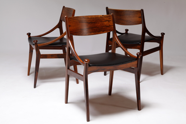 Dining chair in rosewood by Vestervig Eriksen