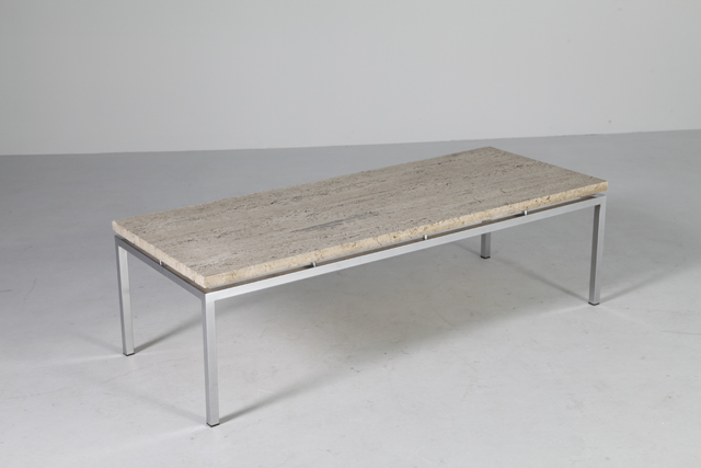 Travertine coffee table