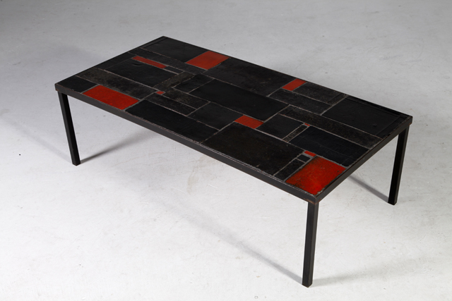 Ceramic tile coffee table by Pia Manu