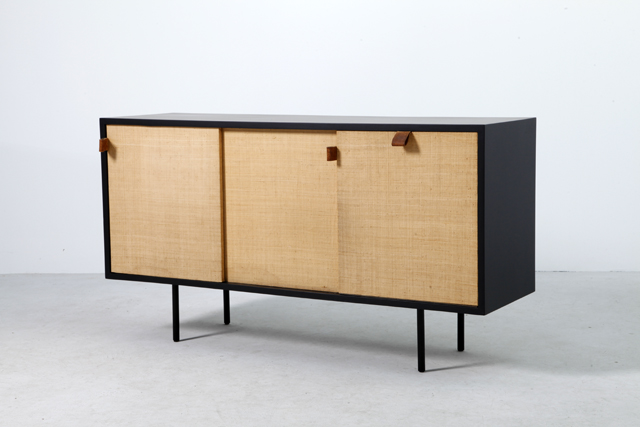 Sideboard with seagrass doors by Florence Knoll