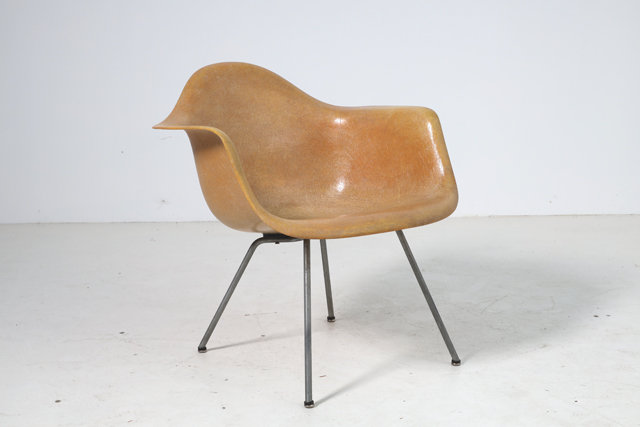 Early 2nd Generation Arm Shell Chair with Lounge X Base by Charles and Ray Eames